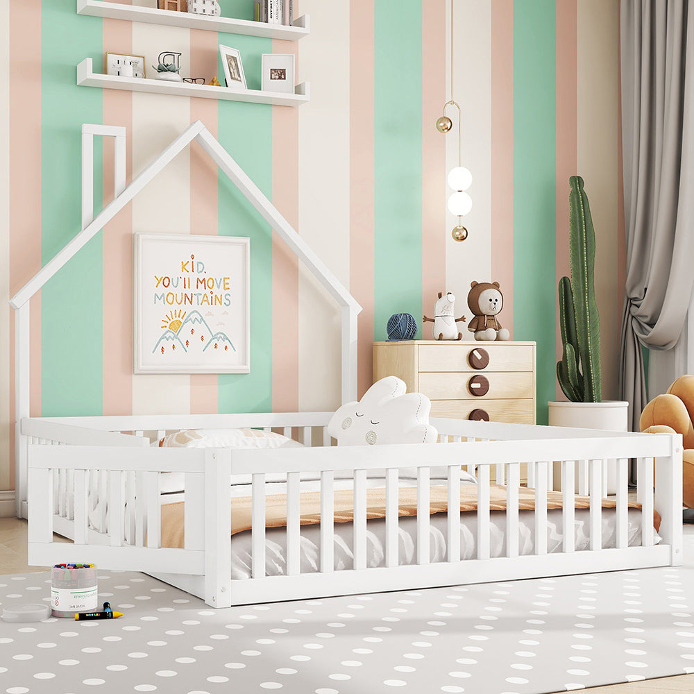 Letto a castello per bambini - Xylo - 140x200 cm - Pino bianco