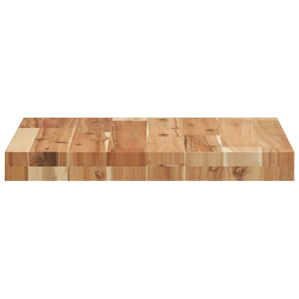 Piano Tavolo | Superficie Tavolo | Piano Scrivania Quadrato 40x40x4 cm in Legno Massello di Acacia