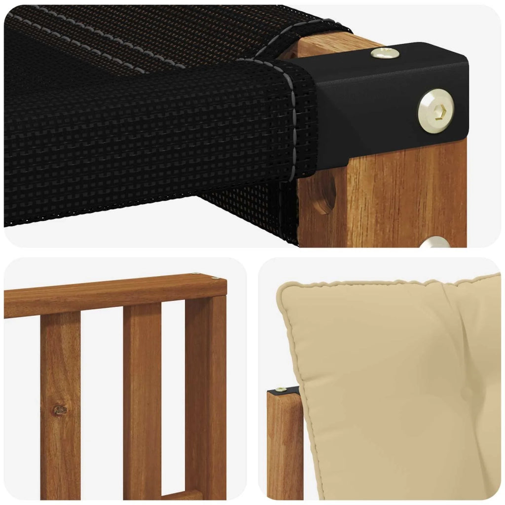 Set di divani da esterno con cuscino 6 pcs Naturale e Beige 3369792