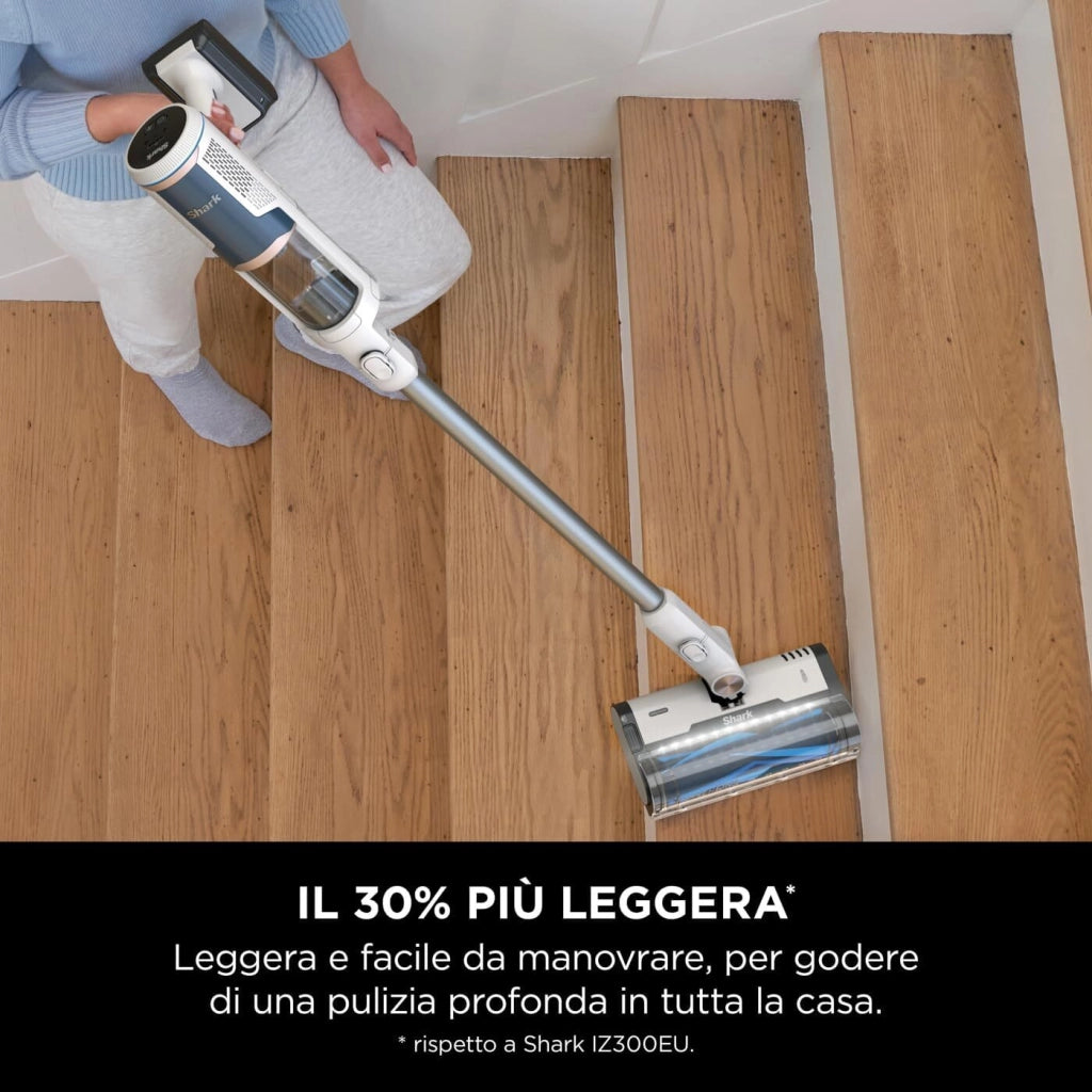 Shark BU3521EU Floor Detect Aspirapolvere a Bastone 2 in 1 Ciclonico Senza Sacchetto 240W 40 min 84 dB colore Blu Bianco