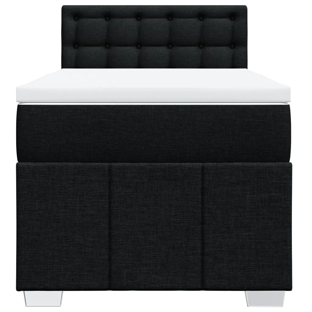 Giroletto a Molle con Materasso Nero 90x190 cm in Tessuto 3289239
