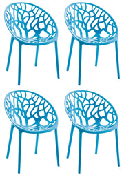 Set 4 sedie da giardino HOPE blu