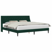 Letto matrimoniale | Letto per adulti | Struttura del letto Verde Scuro 200 x 200 cm Velluto