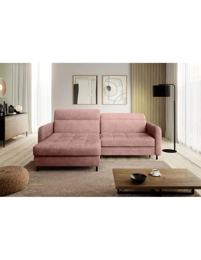 Divano ad angolo collezione GOUMSI colore Rosa cipria