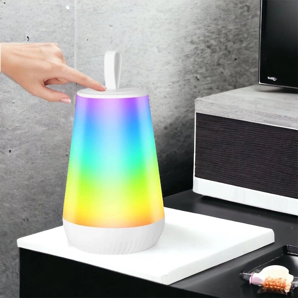 Lampada Notturna a LED da Tavolo Luce Calda dimmerabile e RGB touch ricarica USB