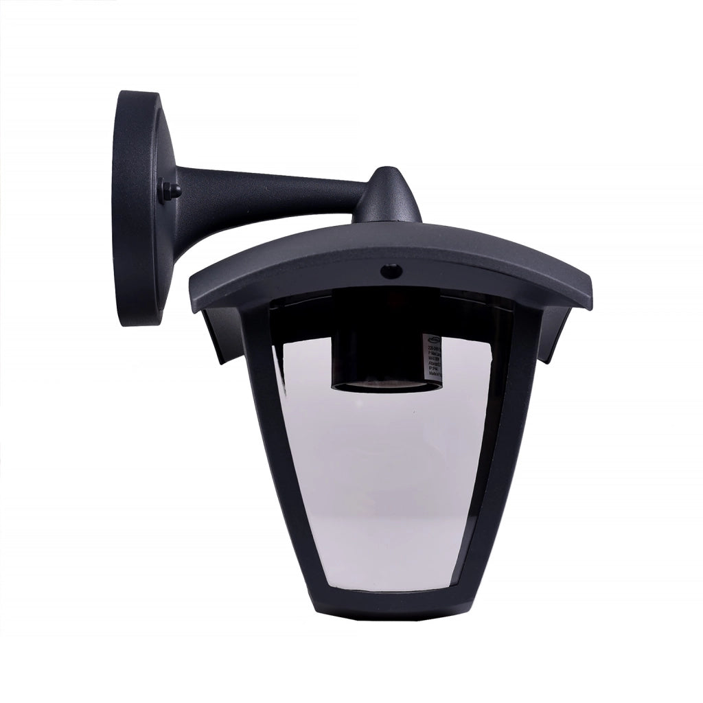 LAMPADA DA PARETE PER ESTERNO IP44 CON ATTACCO E27 - DESIGN TRAPEZOIDALE IN ALLUMINIO E PVC IDEALE PER GIARDINI TERRAZZE E FACCIATE