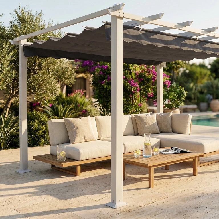 Gazebo da Giardino 3x3 in alluminio poliestere - DRAKE