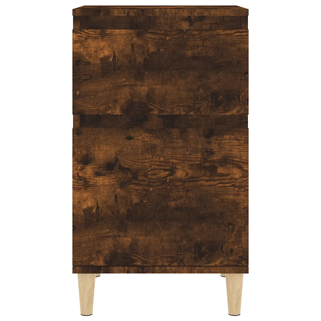 Comodini 2pz-Set di 2 Tavolino da notte Rovere Fumo 40x35x70 cm 821085