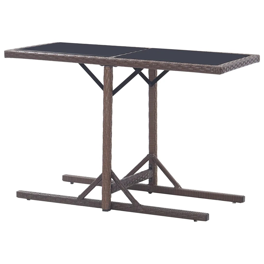 Set Mobili da Pranzo per Giardino 3 pz Marrone cod mxl 35770