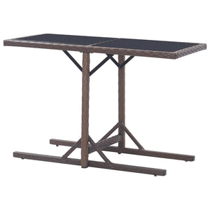 Set Mobili da Pranzo per Giardino 3 pz Marrone cod mxl 35770