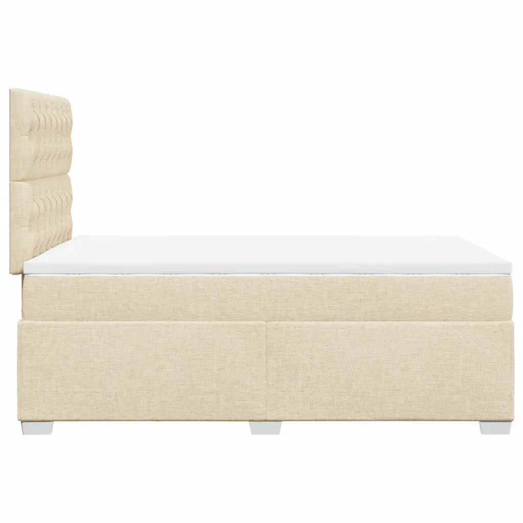 Giroletto a Molle con Materasso Crema 120x200 cm in Tessuto 3290467