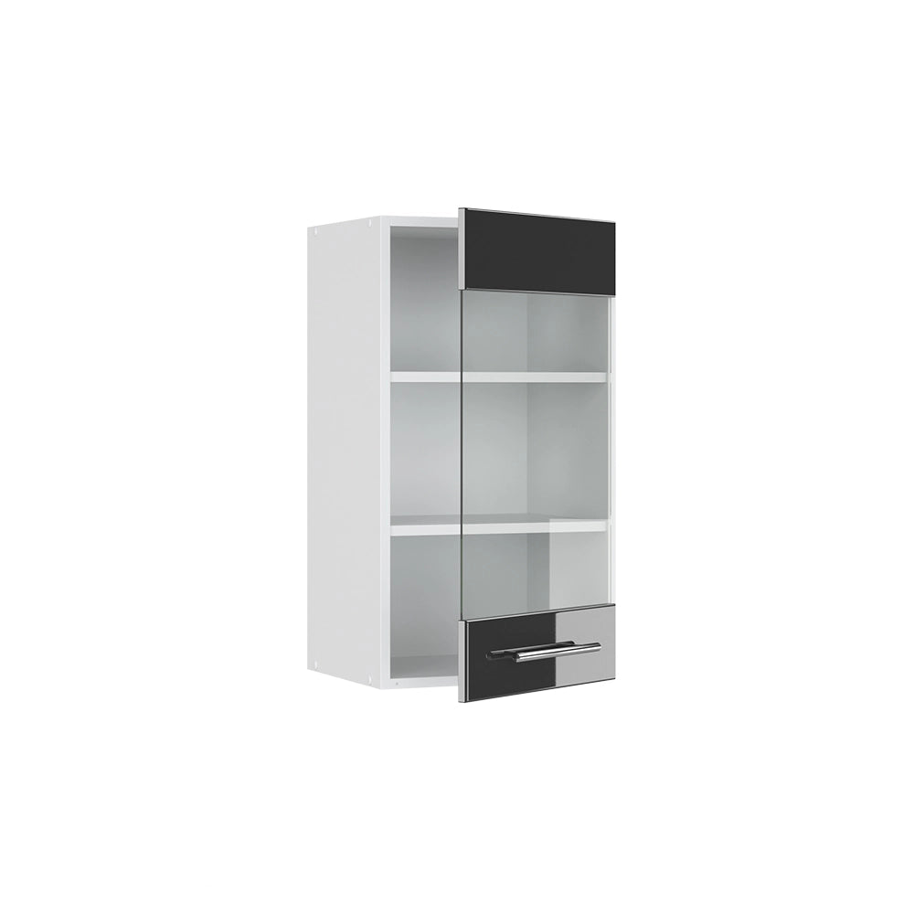 Vicco Mobile da cucina in vetro Antracite lucido 40 cm