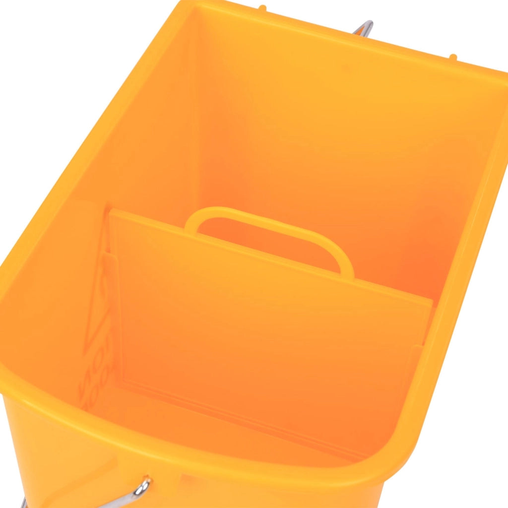 Carrello Pulizie Secchio 20L con Separatore Acqua e Strizzatore Rimovibile 60x27x70.5 cm