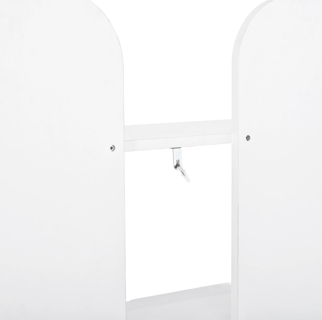 Libreria a giorno con 5 ripiani 160x135x25 cm in truciolare bianco