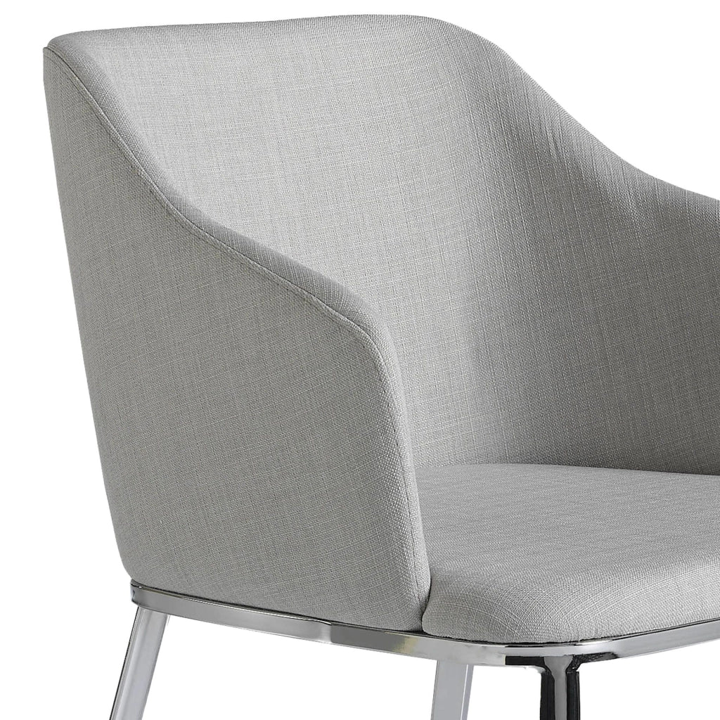 Sedia in tessuto grigio