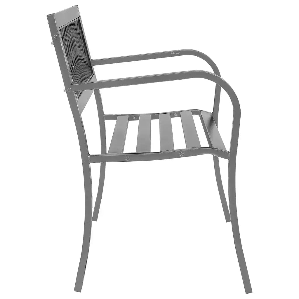 Panca da Giardino Nera 120 cm Acciaio