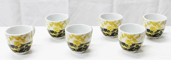 Set 6 Tazzine Tazze Caffe' senza Piattini in Ceramica Baroque
