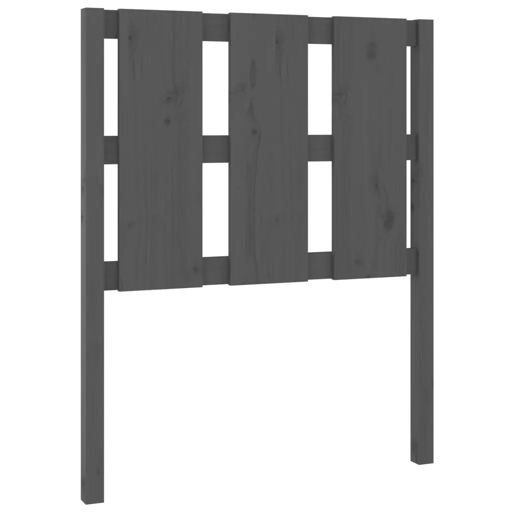 Testiera | Testata Letto Grigia 80,5x4x100 cm in Legno Massello di Pino
