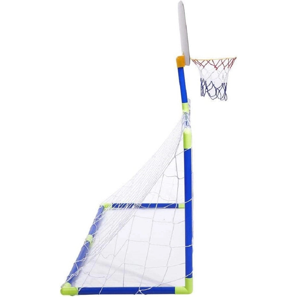 Trade Shop - Insieme Sport Di Pallacanestro Calcio Pieghevole Portatile Bambini Pompa Regalo -