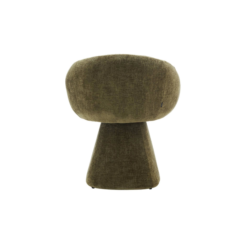 Poltrona girevole 180° in tessuto di cotone, verde kaki