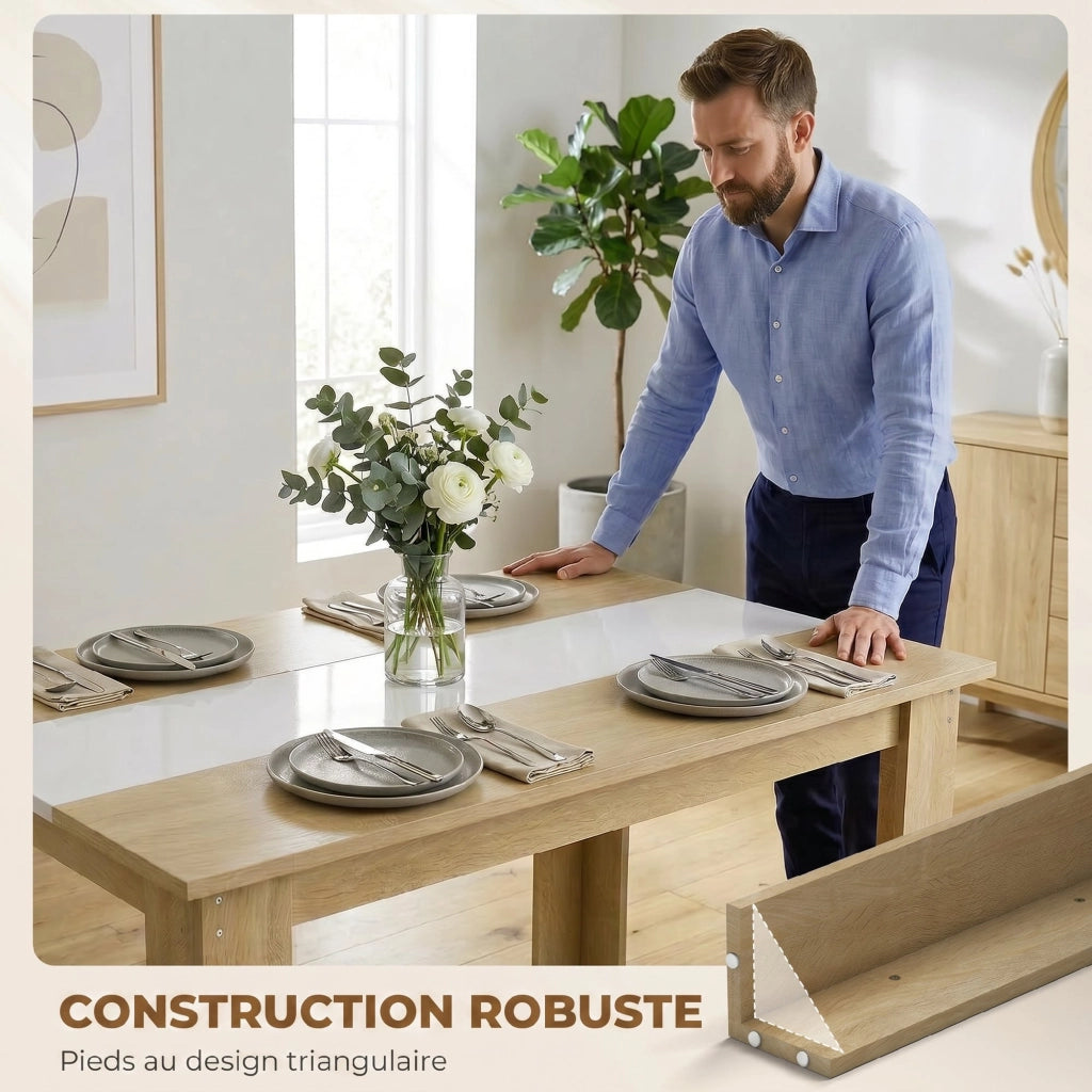 Tavolo da pranzo allungabile moderno in legno ¨C zephmum ¨C bianco 120x69x75 cm