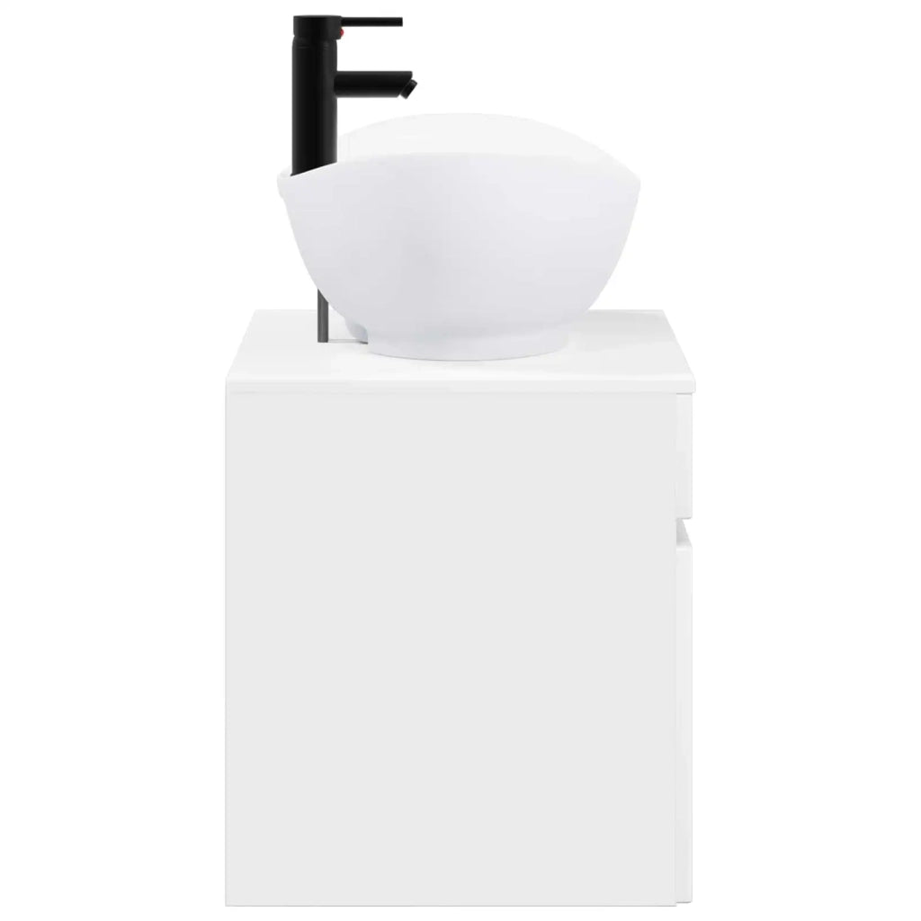 Set di mobili per il bagno Bianco Lucido Legno ingegnerizzato 3404314