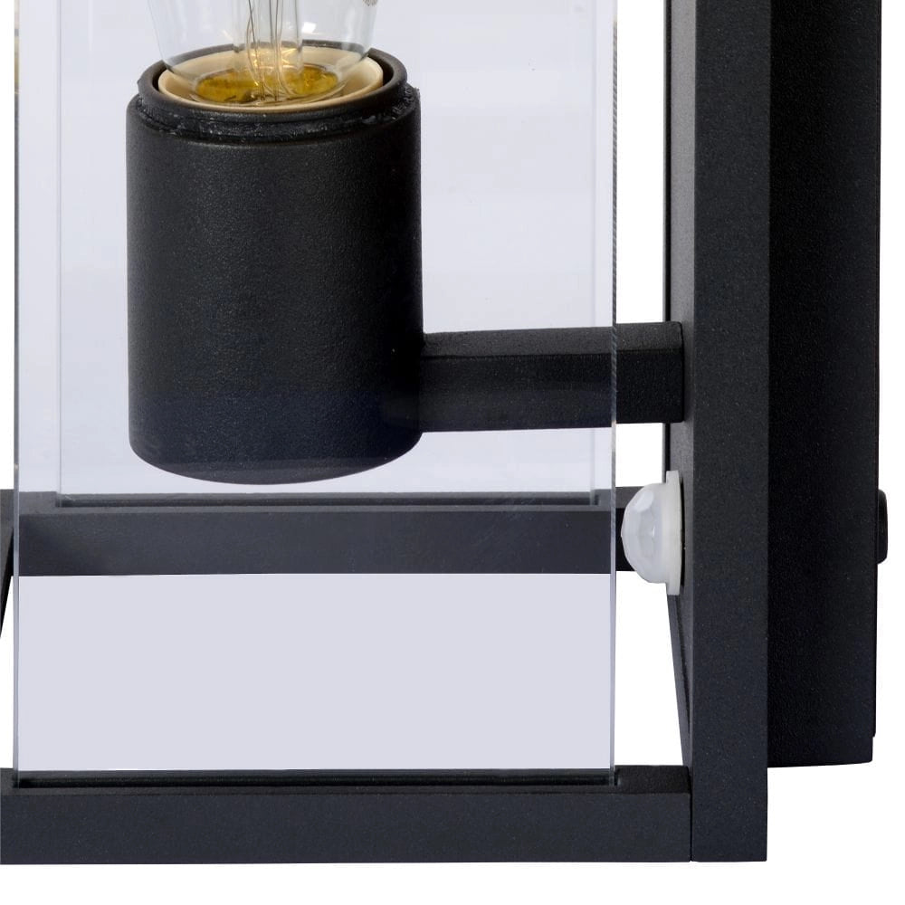 Lucide applique esterna CLAIRE-LED E27 IP54 nera vetro