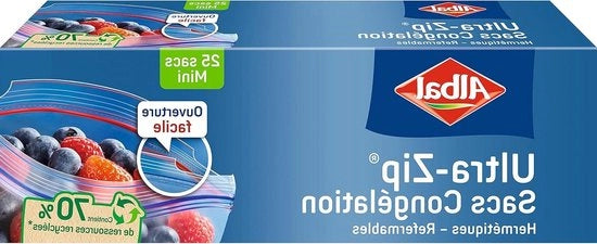 25 sacchetti con chiusura zip mini modello 05 con chiusura a lacci durevole 70% di materiali riciclati sacchetti congelatori