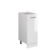 Vicco Armadio cucina dispensa alto Bianco lucido 30 cm senza piano di lavoro