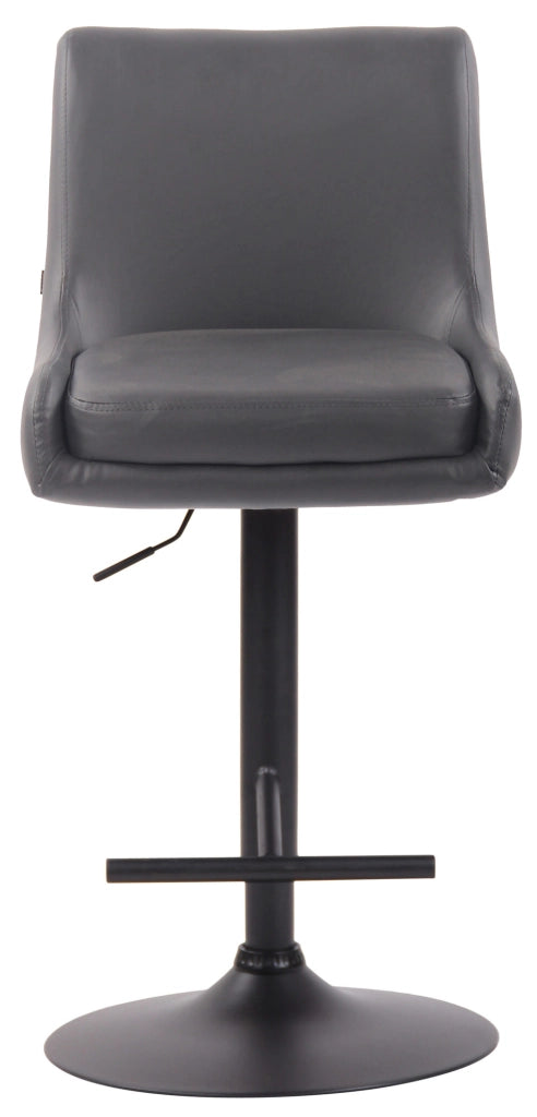 Sgabello Bancone Club in Similpelle grigio,nero