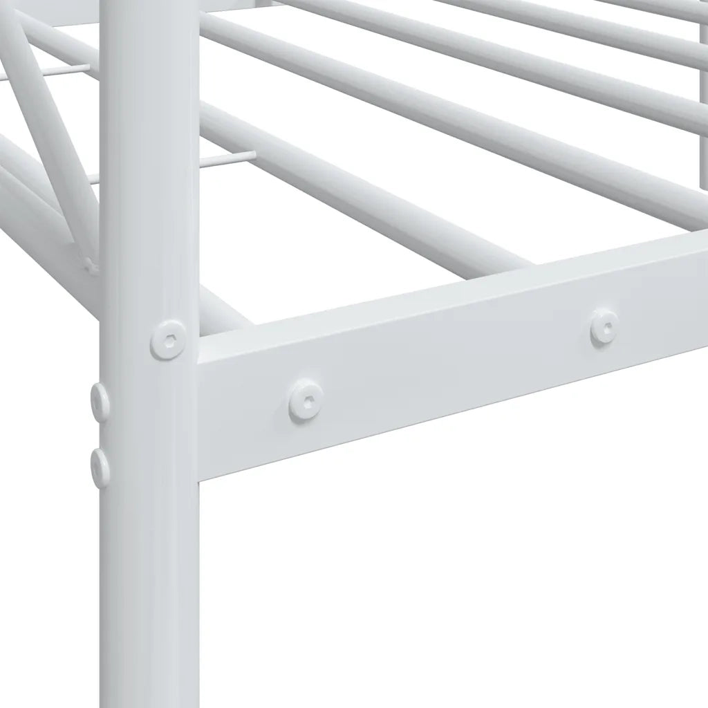 Dormeuse senza Materasso Bianco 90x200 cm in Acciaio 4104682