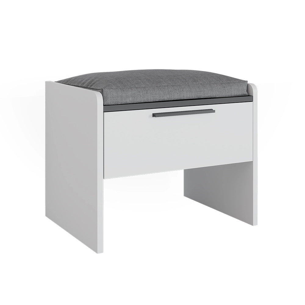 Vicco Panca per la sala da pranzo Bianco/antracite 53.5 x 41.1 cm con 1 cassetto