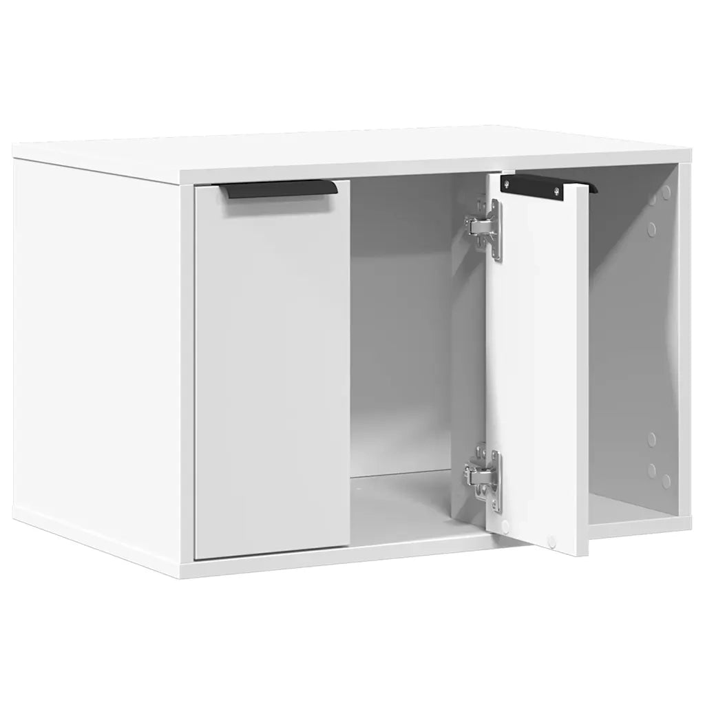 Recinto Lettiera Gatti Bianco 60x40x40 cm in Truciolato