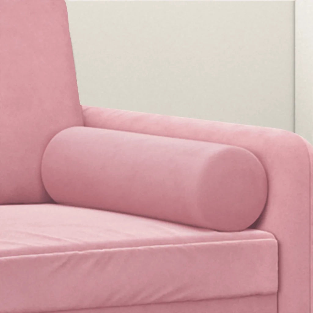 Cuscini Decorativi 2 pz Rosa ?15x50 cm in Velluto CFW9125235
