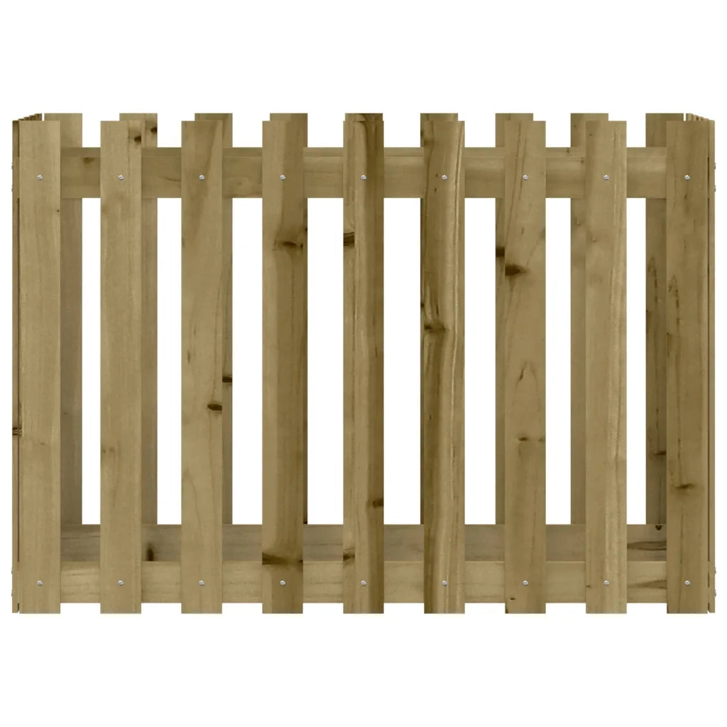 Fioriera da Giardino Recinzione 100x50x70 cm in Pino Impregnato 832486