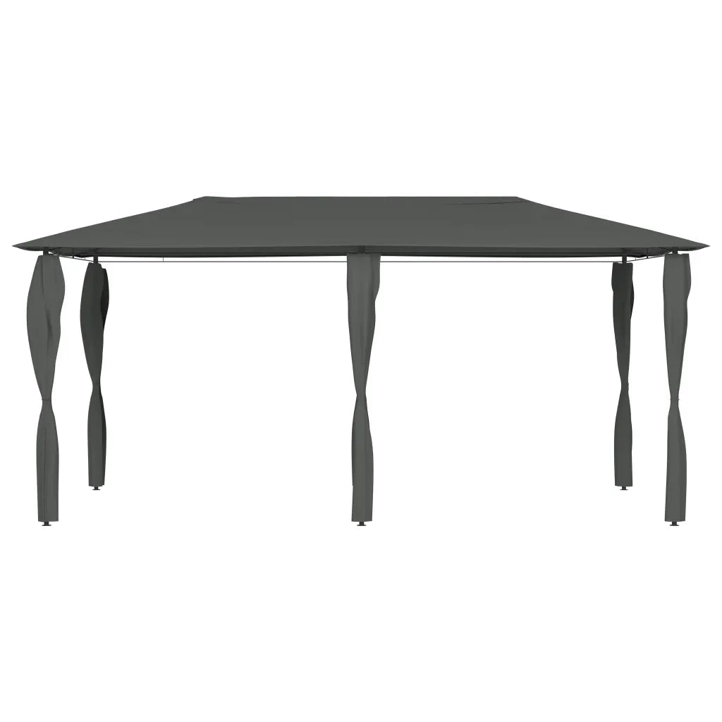 Gazebo | Pergolato con Montanti Rivestiti 2,98x5,3x2,59m Antracite 160 g/m2