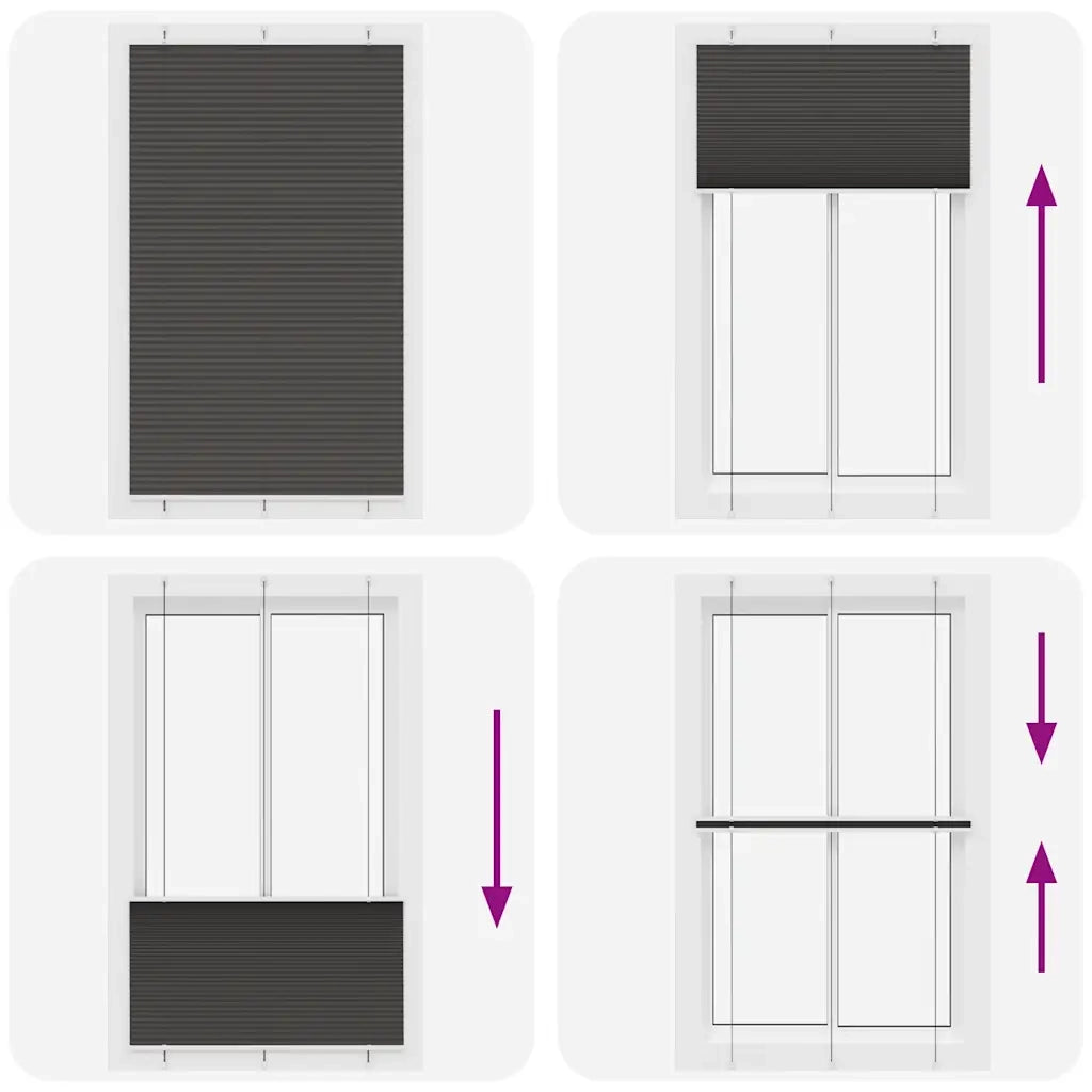 Tenda Plissettata | Tenda pliss¨¨ Nera 120x200 cm Larghezza Tessuto 119,4 cm
