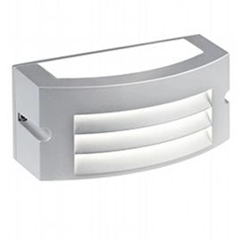 Applique in alluminio pressofuso con diffusore opalino - 10W, 950 lumen, luce calda alluminio