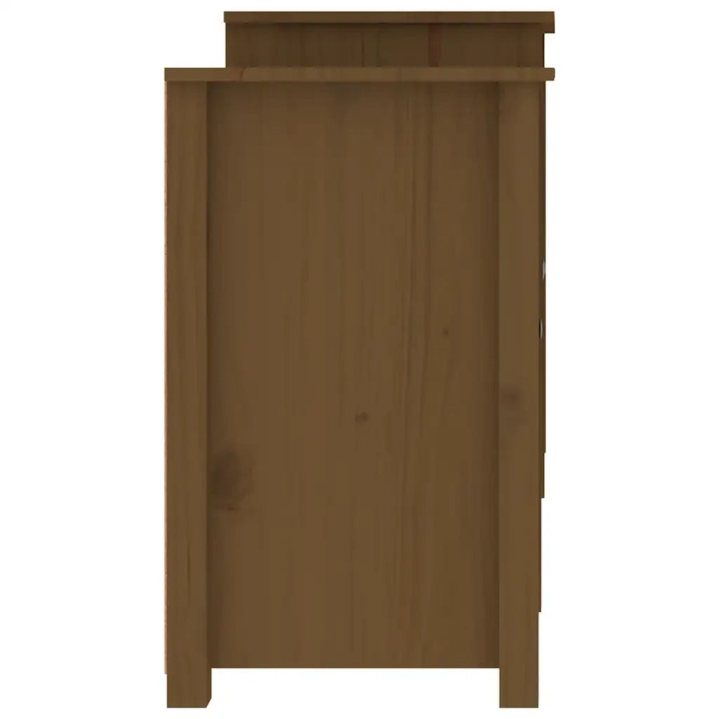 Credenza Marrone Miele 164x37x68 cm in Legno Massello di Pino