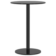 Tavolo da Giardino | Tavolino da esterno Rotondo Nero ?50x72 cm in Acciaio