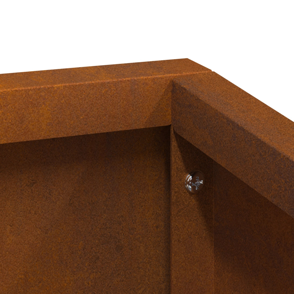 Fioriera 80x80x50 cm Acciaio Resistente alle Intemperie