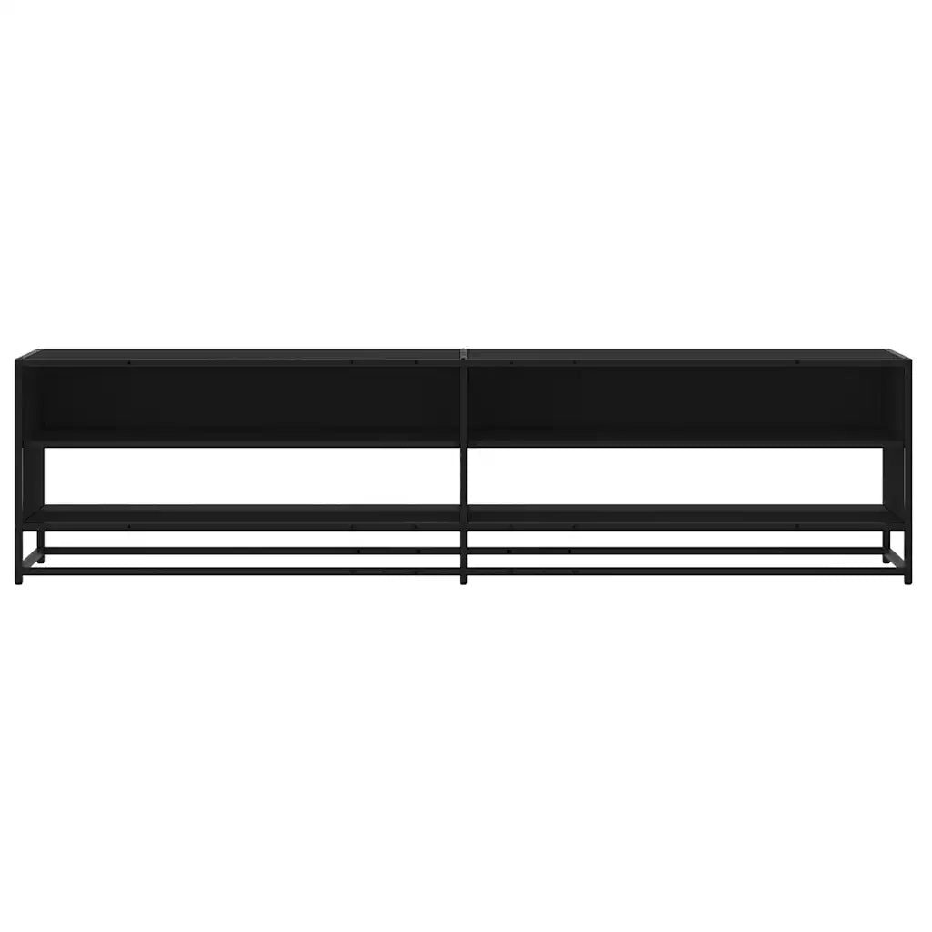 Mobile Porta TV Nero 180,5x40x46 cm in Truciolato 3300800