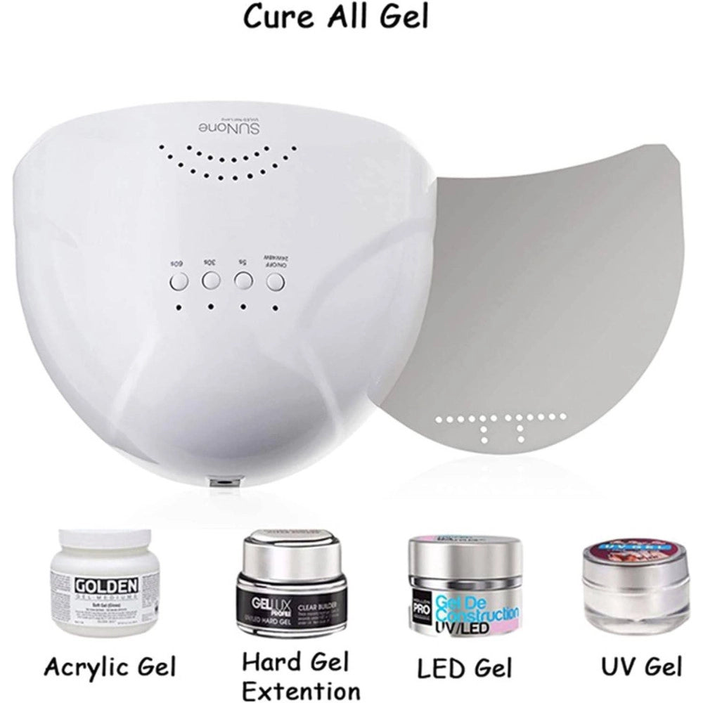 Trade Shop - Lampada Uv Per Nail Art Asciugatura Gel Colata Unghie Con 30led Da 48w Manicure -