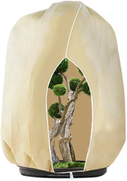 Copertura invernale per piante, 250 x 360 cm, copertura per piante invernale all'aperto per piante in vaso, olivi, palme con chiusura a righello, resistente alle scalfitture, riutilizzabile, colore beige