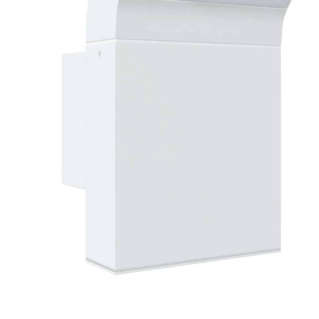 Applique LED da esterno 10 x 15 x 22 cm resistente alle intemperie illuminazione ambientale alluminio bianco 02_0056587