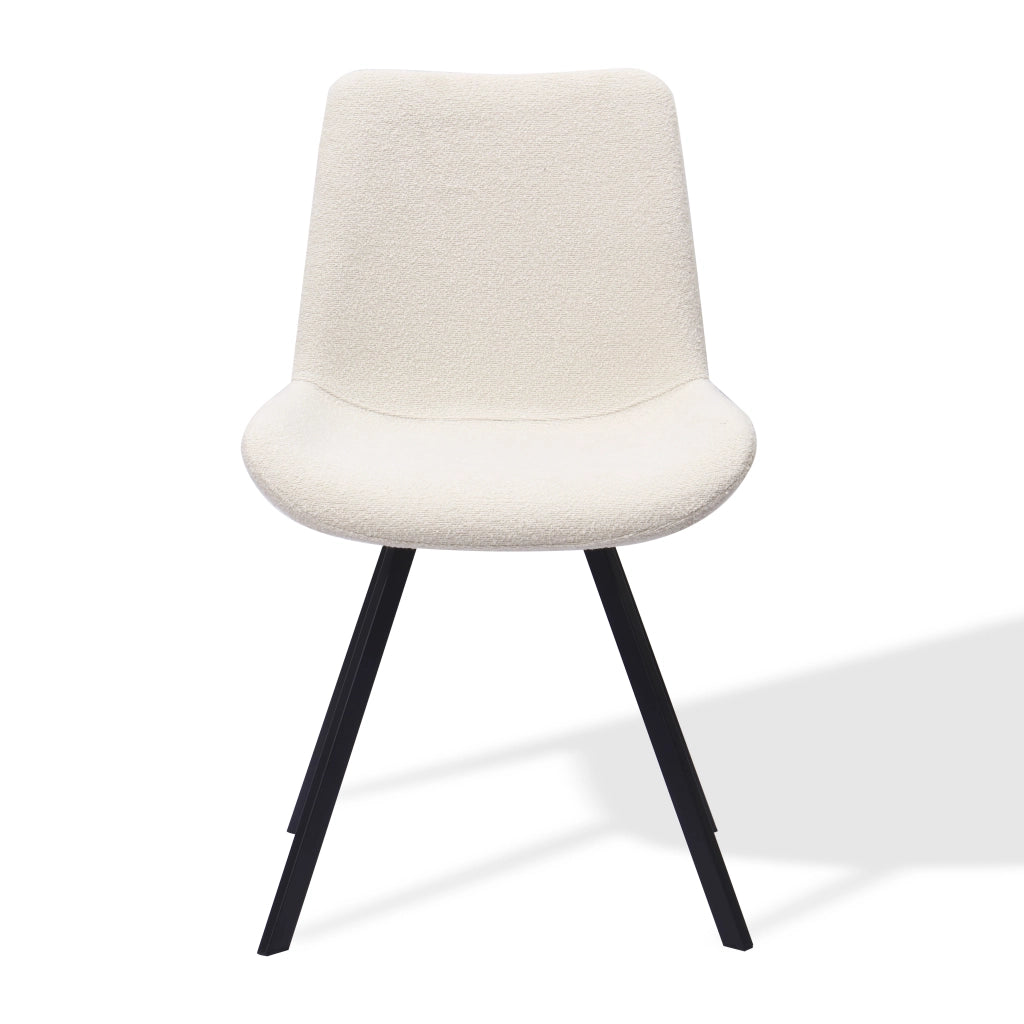 Sedie da Pranzo Girevoli Set 2 Pezzi ¨C MINIMAL ¨C Tessuto e Gambe in Metallo