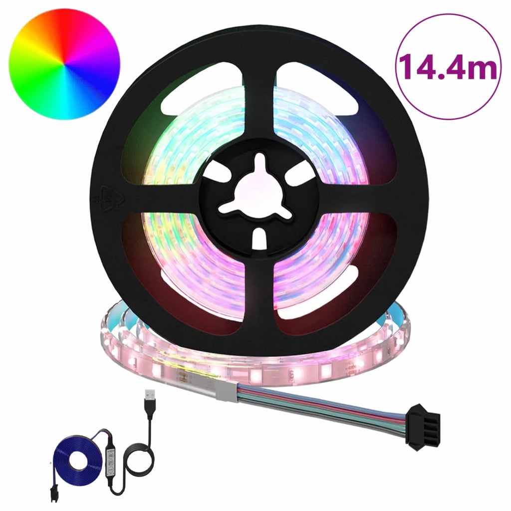 Striscia LED 12 pcs Nero e trasparente 1200 mm Rame e plastica 3429105