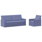 Set di divani 2 pcs Blu jeans Tessuto 3433174