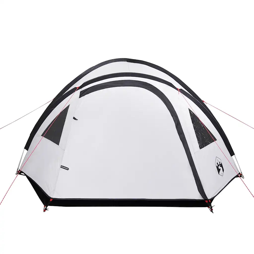 Tenda Campeggio a Cupola 4 Persone Bianca Tessuto Impermeabile