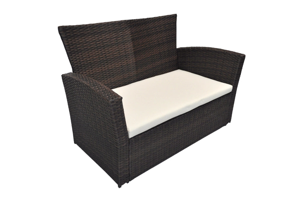 Salotto da giardino in rattan, set di divani da esterno in polyrattan marrone Aurora - RT-A09ZB